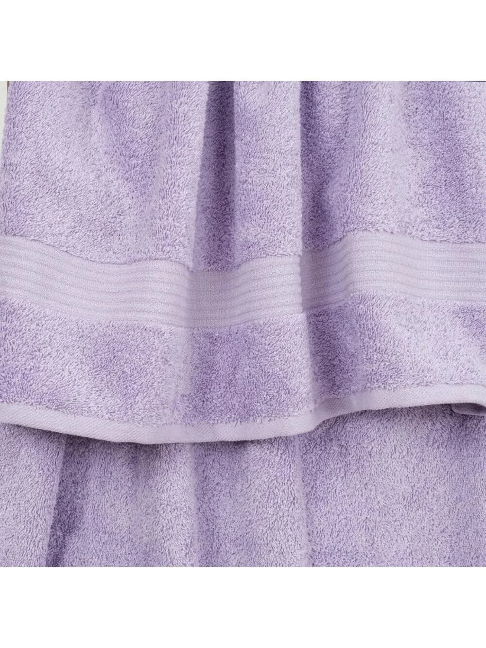 Soft Absorbent 100% Cotton Turkish Towel Set, Quick Dry, 6 Pieces, Lilac